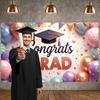Grad Event Display Grad Cap Design Graduation Banner Grad Background Star Decor Graduation Backdrop For Commencement Party