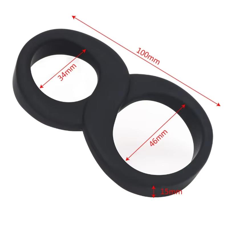Silicone Cock Ring Delayed Ejaculation Double Penis Ring Sexys Towys for Men 18+ Dick Ring Adult Toys Penis Lock Sex Toy Shop.