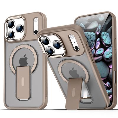 Luxury Fold Stand Holder Kickstand Case for iPhone 17 Air 16 E 15 14 Plus 11 Pro Max For Magsafe Wireless Charging Cover