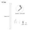 Uxcell 10 Stück 1,5x200mm Z-Schubstangen-Teile & 10 Stück 1,8mm Verstellbare Schubstangen-Verbinder Gelenkstopper & 10 Stück Nylon-Steuerhörner Ersatzteile