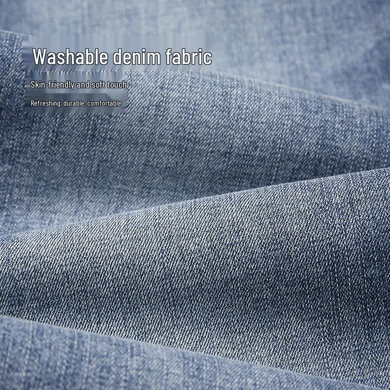 HLA Men's Summer Light Business Straight-Leg Jeans