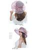 Korean Retro Floral Mesh Sun Hat - Women's Summer Fedora