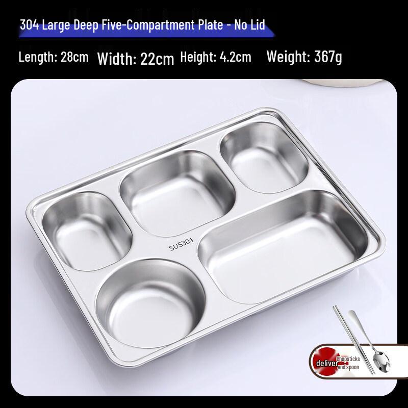 ZISIZ 316 Stainless Steel Divided Lunch Box