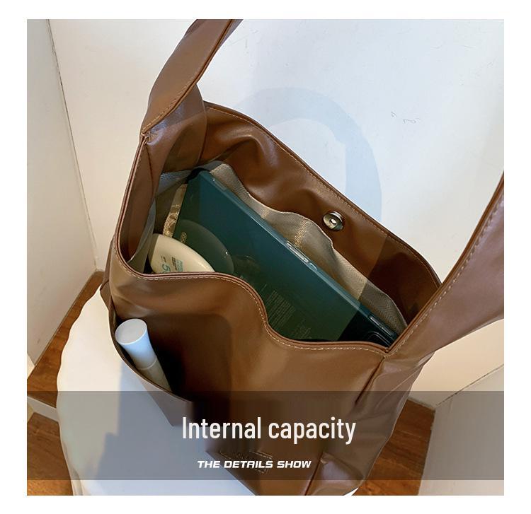 Dámská retro taška tote s velkou kapacitou - Jednoduchá ležérní taška přes rameno pro vysokoškolské studentky