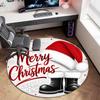 Cute Christmas Day Gift Bell Santa Claus Snowman Christmas Tree round rug Home Soft Decorative Anti slip Chair Mat Carpet Outdoor Floor Mat Carpet 33