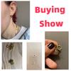 BOAKO 925 Silver Popular Pendant Heart-shaped Earrings Women Retro Style Multi Style Perforated Jewelry Aros Colors CZ