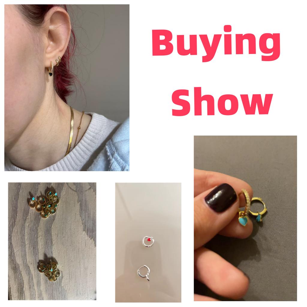 BOAKO 925 Silver Popular Pendant Heart-shaped Earrings Women Retro Style Multi Style Perforated Jewelry Aros Colors CZ