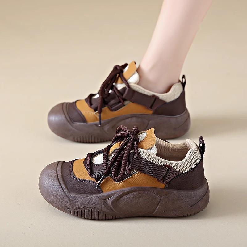 

Women s work work pops shoes non-slip hundred with thick bottom casual sneakers 40 коричневий