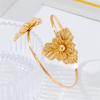 Statement Flower Adjustable Arm Cuff Bangle Upper Armband Women Summer Beach Jewelry Accessories