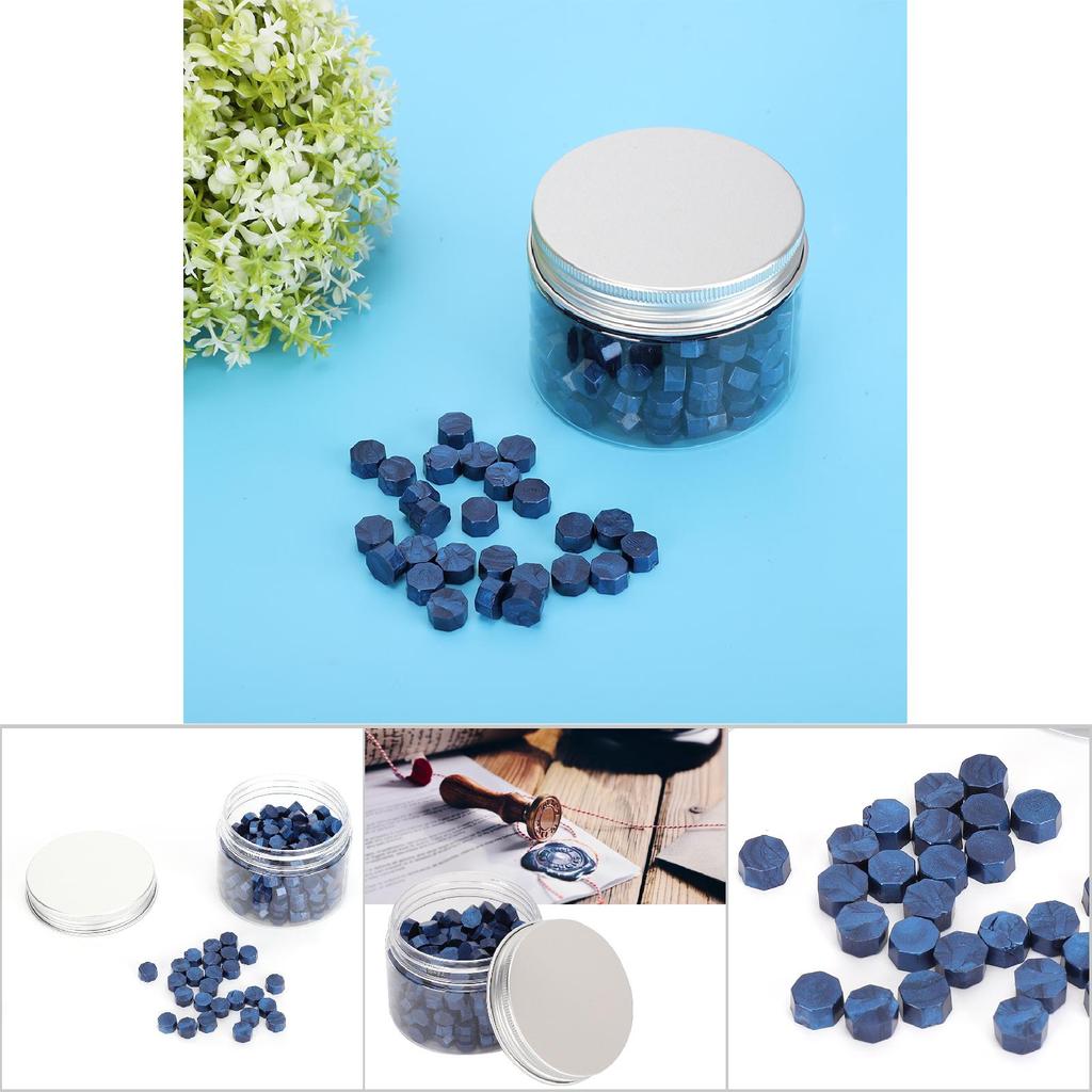 200Pcs Sealing Wax Octagon Seal Pearlescent Suit Bottle Packing for Envelopes Documents Wedding