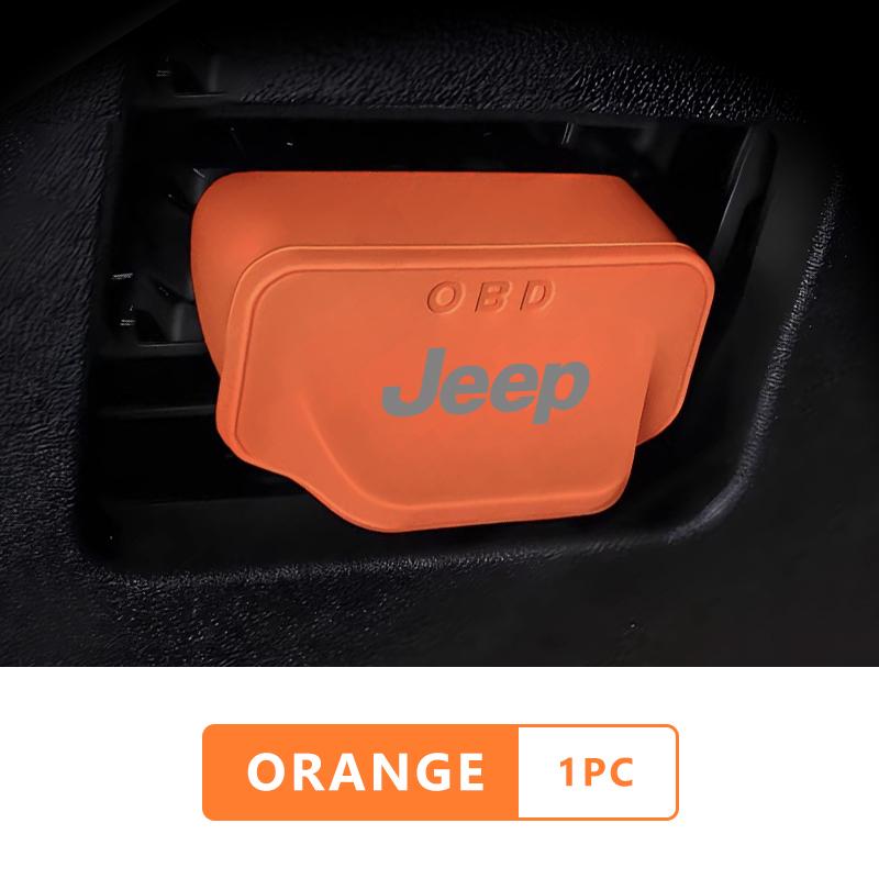Silicone Car OBD Dust Cover OBD Diagnostic Interface Protective Cover For Jeep Grand Cherokee Wrangler JK Renegade Gladiator AMZ1