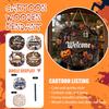 Halloween Themed Wooden Hanging Decorations for Party Wall Ornaments