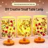 DIY Dried Flower Night Light Kit - Handmade Table Lamp for Team Building & Kids