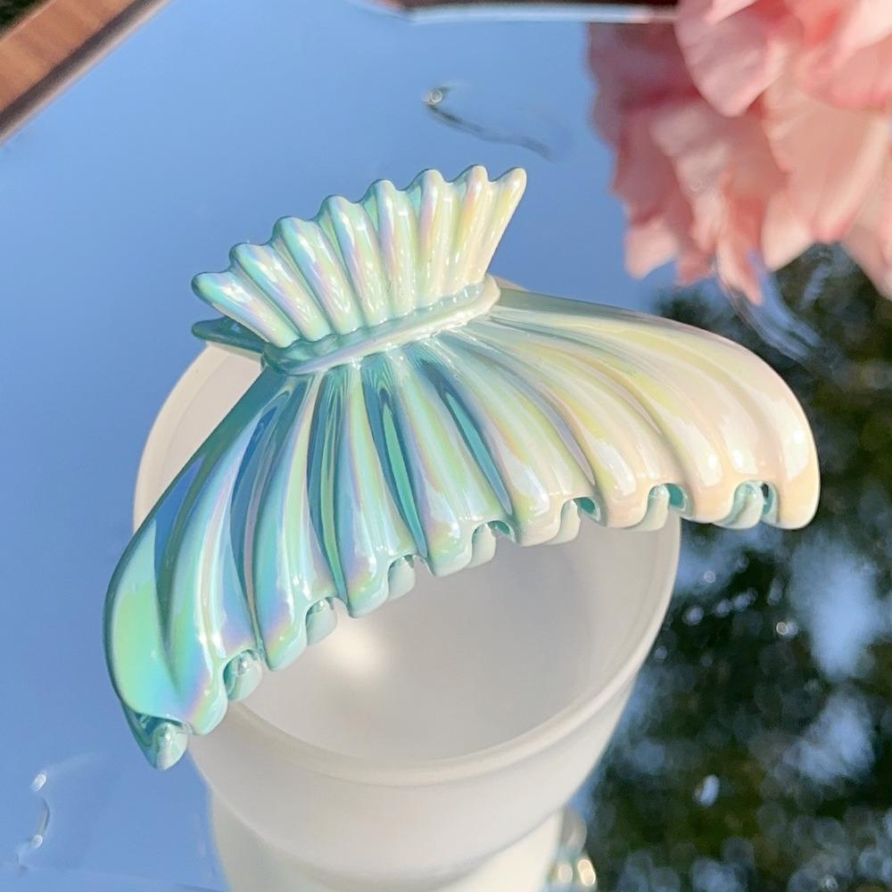 

Bowknot Hair Claw Clips Gradient Color Headwear New Girl s Hair Clip Headdress Mermaid-Blue
