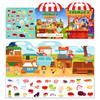 DIY quiet book farmer's market children's picture recognition puzzle stickers parent-child interactive fun toys jelly sticker book