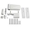 Bisagra de Bandera para Puerta de UPVC Tríada Ajustable Para Puertas de Doble Acristalamiento Bisagra Perfil de Aluminio Hidráulica Silenciosa con Amortiguador Blanco