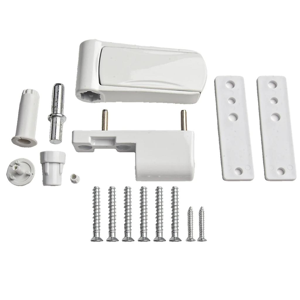 Bisagra de Bandera para Puerta de UPVC Tríada Ajustable Para Puertas de Doble Acristalamiento Bisagra Perfil de Aluminio Hidráulica Silenciosa con Amortiguador Blanco