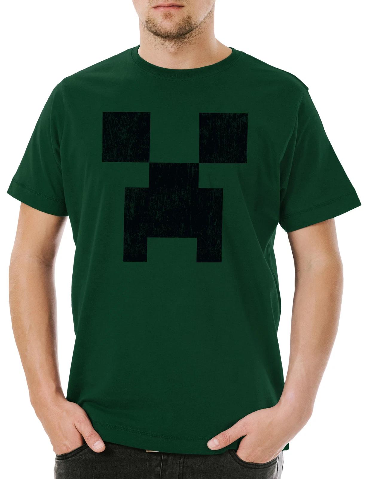 Mine Pixel Creeper Mens T-Shirt Gamer Games Gaming Craft Nerd Freak Fan Game S