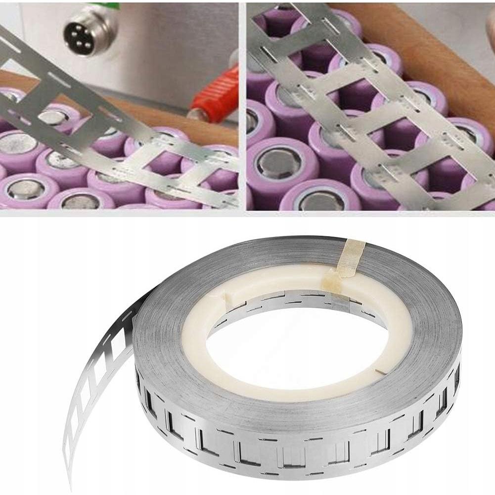 Rosfix Taśma Niklowana 25,5x0,15mm – Drabinka do Zgrzewania Ogniw | Niklowana Blacha Stalowa 2P | Długość 1mb, Grubość 0,15mm