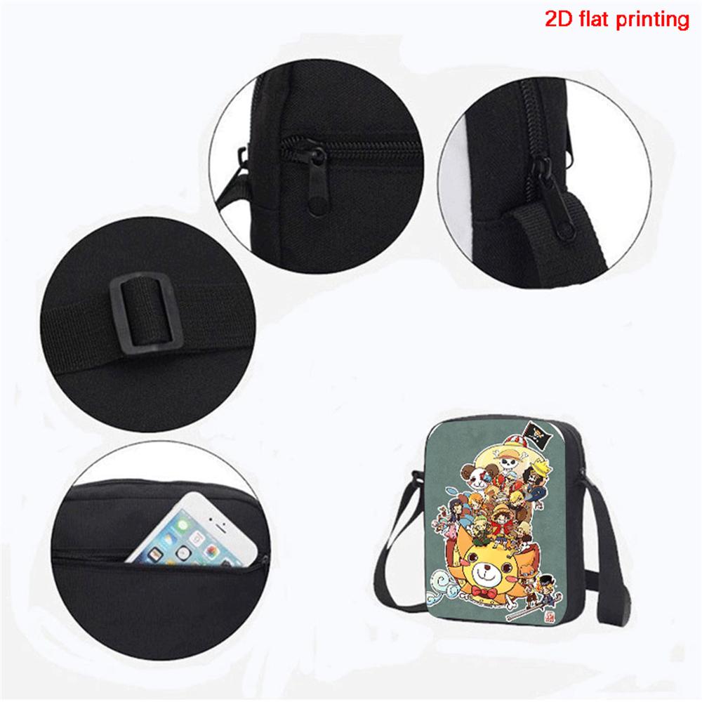 One Piece Cartoon Crossbody Bag Lightweight Adjustable Strap Casual Daily Bag Ideal Gifts For Boys Girls Bolsa Infantil Menina