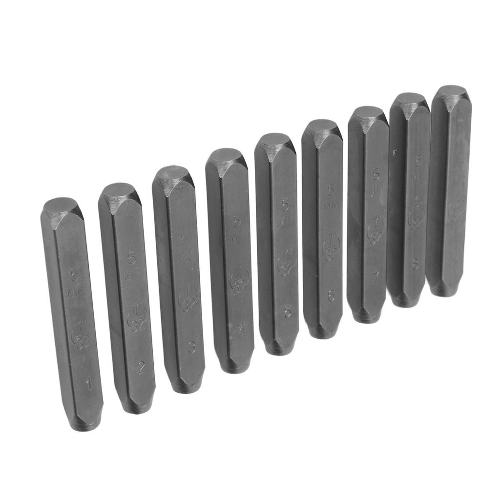 9-teiliges Zahlenstempel-Set, professionelles 5-mm-Zahlenstanzer-Set mit Aufbewahrungsbox für die Schmuckherstellung