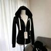 Personalisierte lässige Sport-Kapuzenjacke mit Reißverschluss für Damen