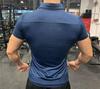 Manatsulife Short Sleeve Polo Solid Slim Stylish Training Wear Men's Shirt, Moisture-Wicking, Quick-Drying, Color, Stretch, Fit, (Navy, L)