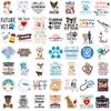 50 Cartoon Veterinary Graffiti Stickers Personalized Decorative Suitcase Pen Guitar Notebook Waterproof Explosive