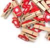 25Pcs Clips Mini Multifunction Wood Christmas Decor Clip for Cards