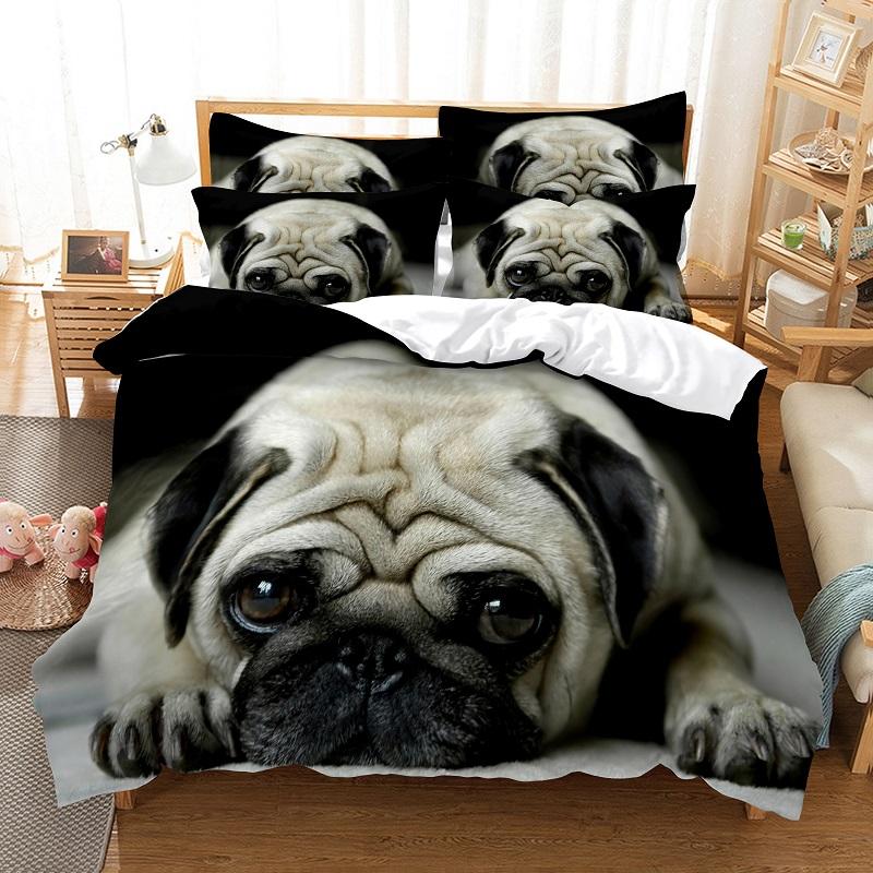 Animal Bedding Collection Duvet Cover Collection 3D Bedding Black LeopardCat Digital Printing With Bed Linen Queen Size Bedding Collection Fashion