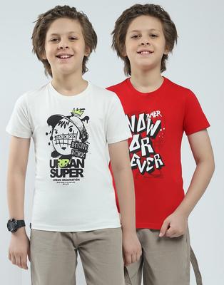 Boy's Regular Fit Printed T-Shirt | Half Sleeve | Round Neck | Casual Wear T Shirt for Boy's