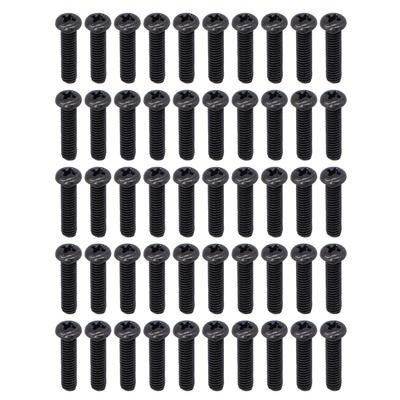 50 Stück DIN 7985 Stahl Linsenkopf Maschinenschraube Vollgewinde Schwarz Verzinkt Schrauben BefestigungselementM4x16