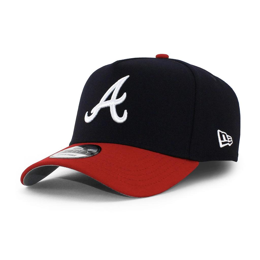 New Era 9FORTY SNAPBACK CAP 940 MLB NFL NBA MLS Snapback Free Atlanta Braves A-FRAME A-FRAME (JP, Alphabet, Size, (Navy/Red)) [Used]
