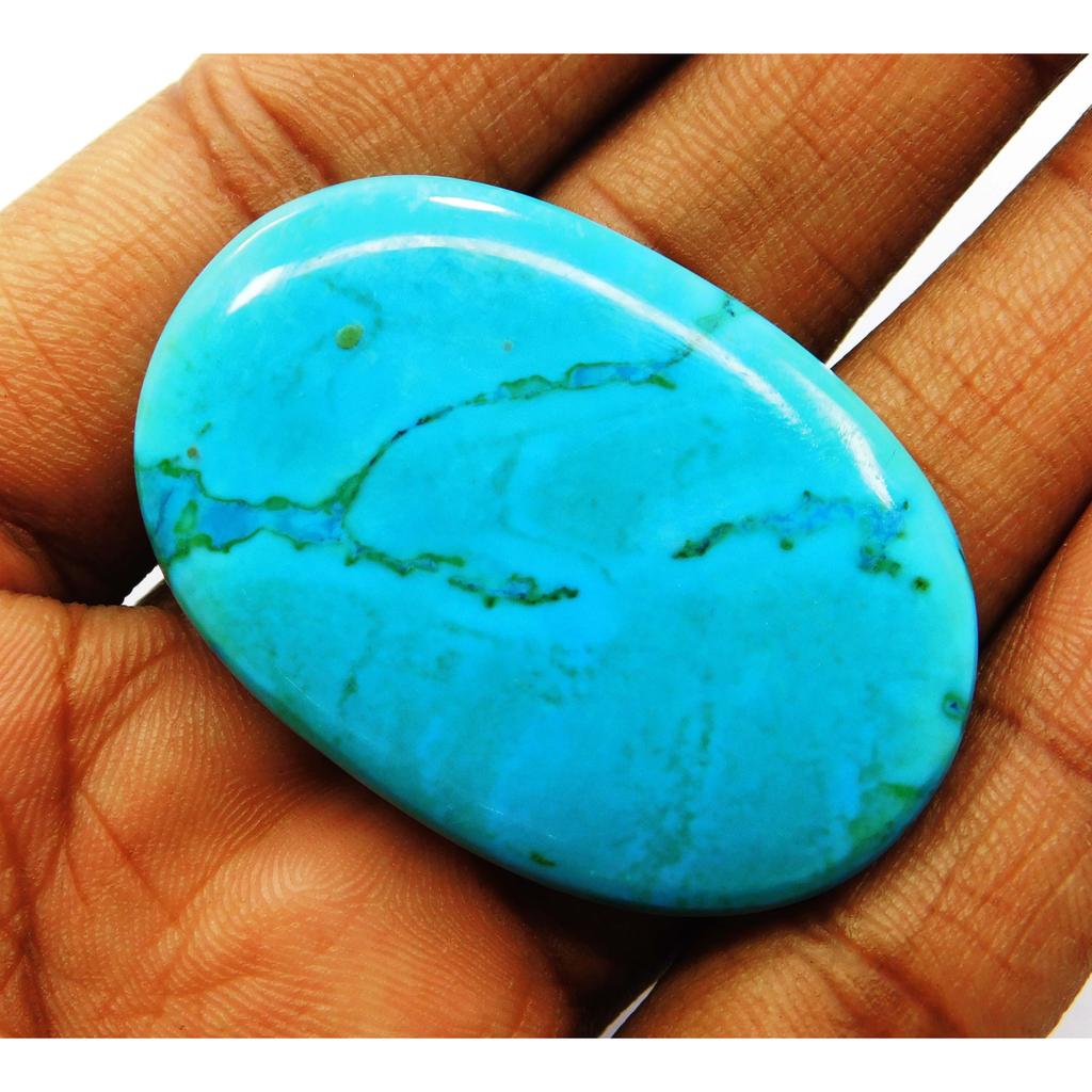 72.63 Ct Natural Turquoise Blue Oval Cut Certified Pendant Size Loose Gemstones