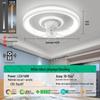 Lampă Ventilator de Tavan Modernă cu Cap Oscilant