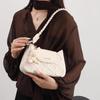 Echte Leder High-End Kleine Tasche, Damen Neu Herbst und Winter Leichter Luxus Stil, Weiße Umhängetasche, Französische Damen Umhängetasche
