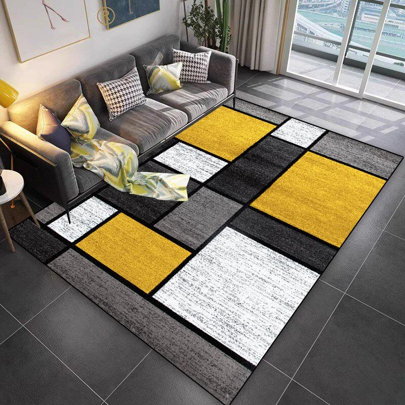 Lattice Design Carpet Living Room Geometric Pattern Decoration Sofa Non-slip Rugs 200x300 Lounge Short Velvet Coffee Tables Mats