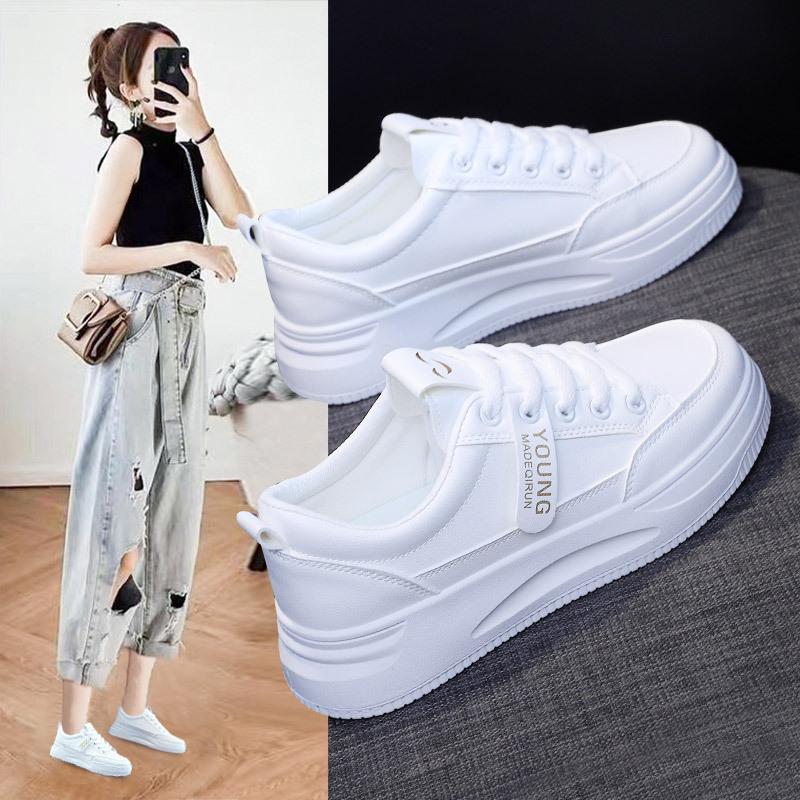 Little white shoes women's 2025 new platform women's shoes spring and autumn versatile flat-soled casual board shoes sports shoes children QR03