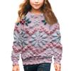 Girls Round Neck Pullovers For Kids Christmas Day Embroidery Printed Tops