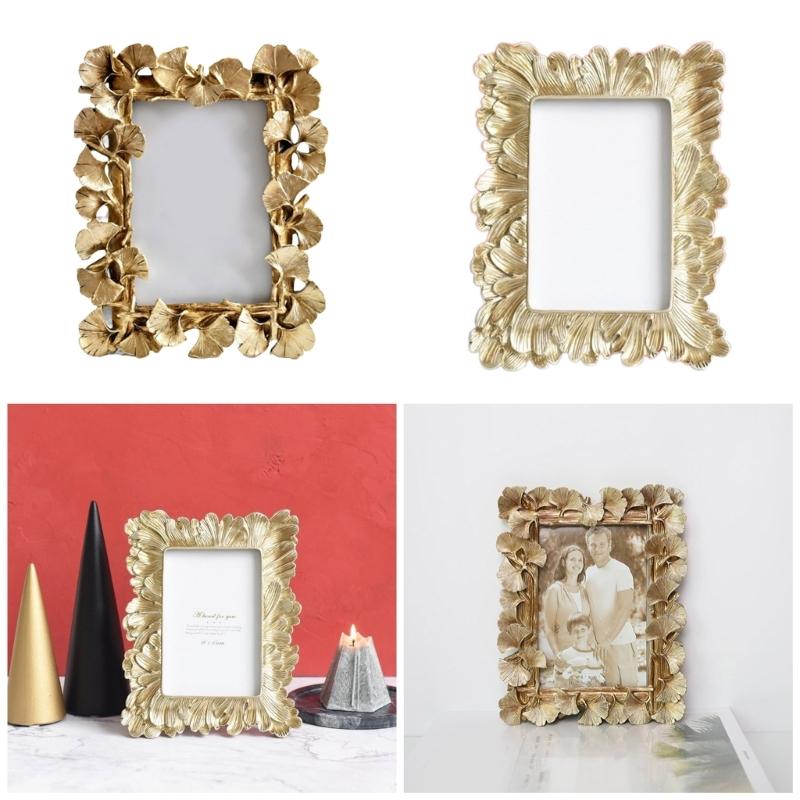 Resin Picture Frame Nostalgic Elegant Type Photo Holder for 6" Photos Bedroom and Living Room Decoration