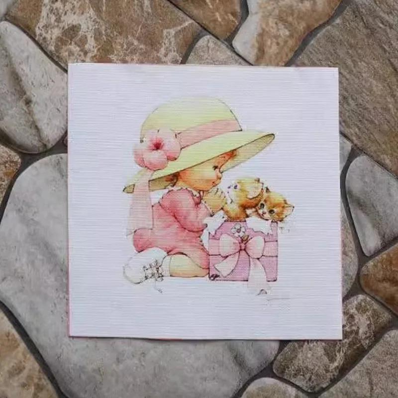 

DIY Patchwork Hand Quilting Bags Tecido Angel Patchwork Child Digital Print Painting Fabric Cotton Hand Dyed Sewing 15x15cm