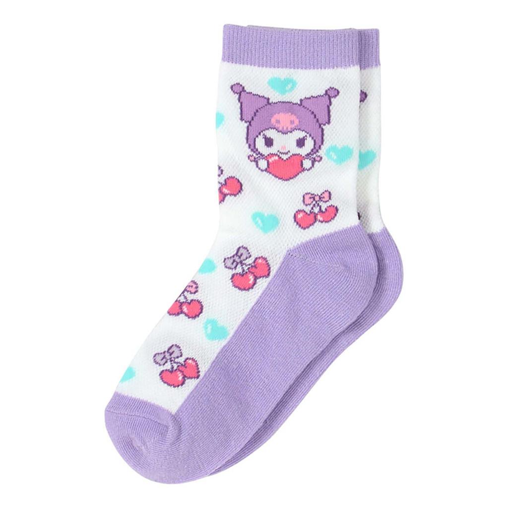 Sanrio Kids Socks 689254 3-Pair Set, Kuromi, 16-18cm,