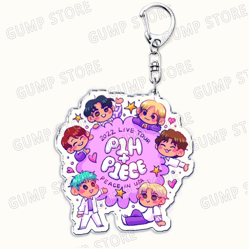 Kpop Band P1h Keychains for Women Accessories Jiung Jongseob Theo Soul Intak Yoon Keeho Keyring Fans Friends Gifts
