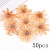 Orange Series Silk Artificial Flowers for DIY Headdress, Clothing Accessories, and Decorative Straw Hat Embellishments.