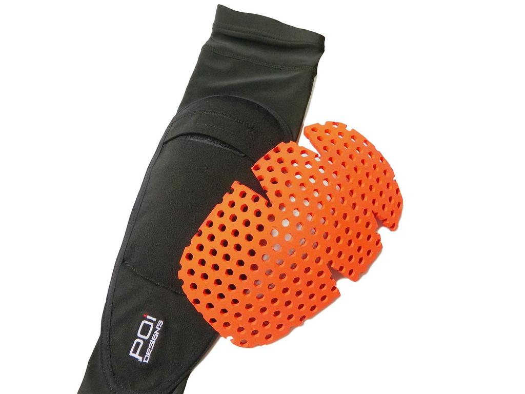 POI DESIGNS Waben-Schaumstoff Armschützer P09ACC01302, Schwarz, L/XL,