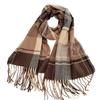 Plush Winter Cashmere Scarves Tassel Long Shawl Simple Plaid Wool Scarf  Student