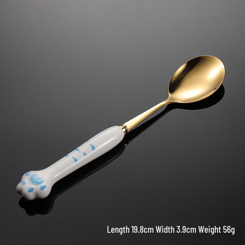 

Cat Paw Ceramic Handle 304 Stainless Steel Spoon Set