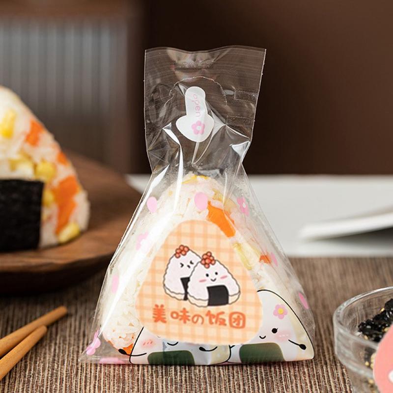 Triangle Rice Ball Packing Bag Stickers Nori Seaweed Onigiri Sushi Bag Stickers Sushi Making Mold Tools Bento Accessories