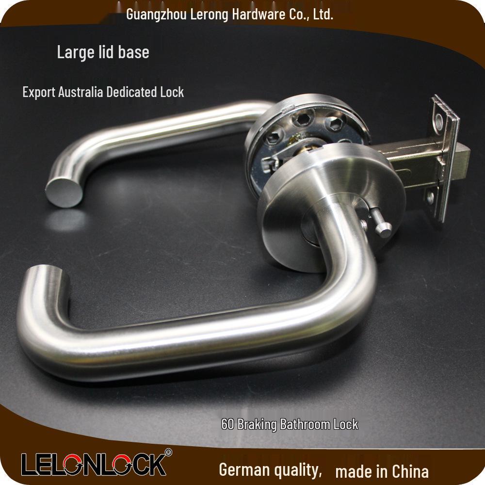 American-Style 304 Stainless Steel Bathroom Handle Lock with Brake Lever