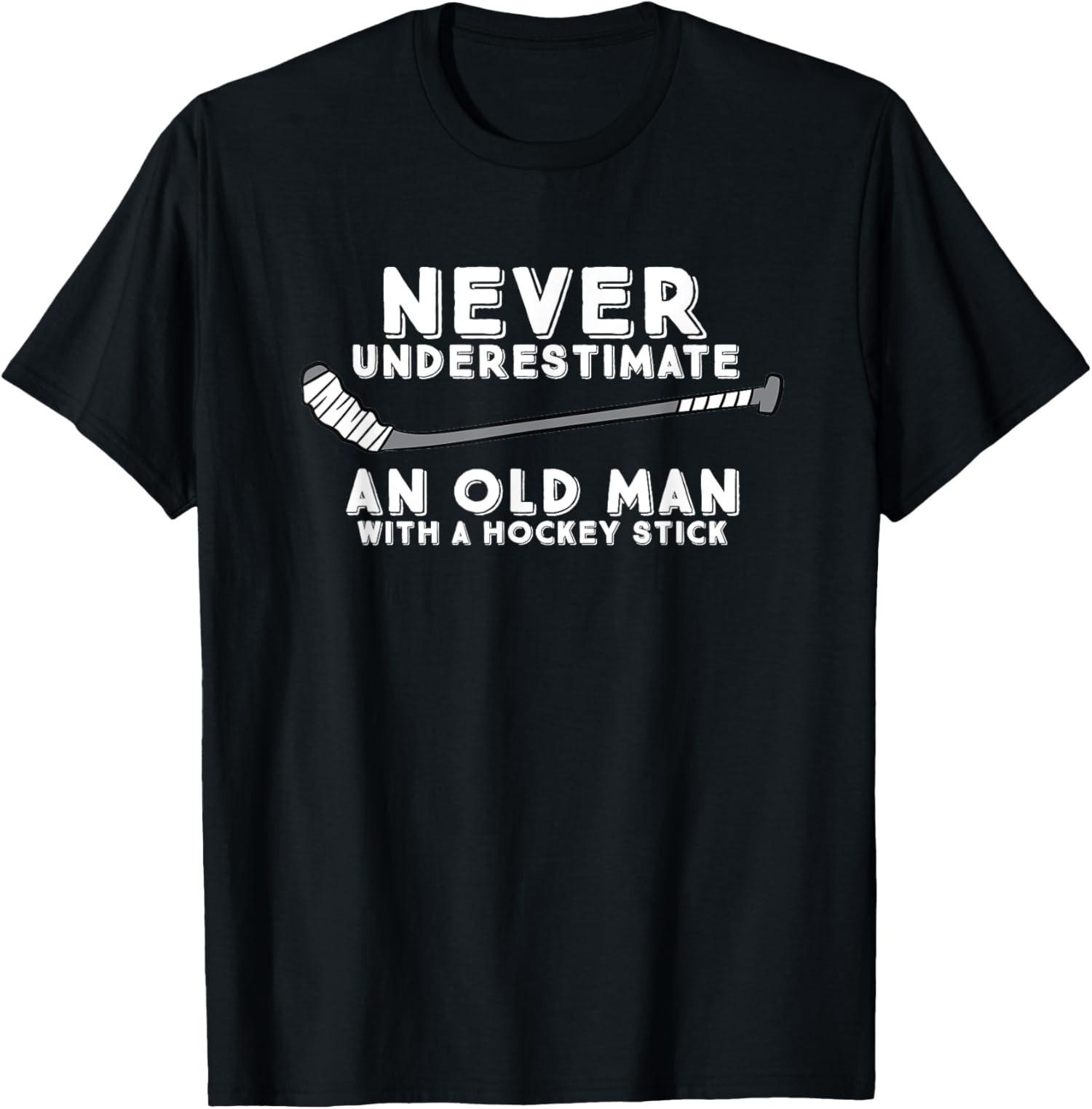 Never Underestimate An Old With A Stick Old Unisex T-Shirt S